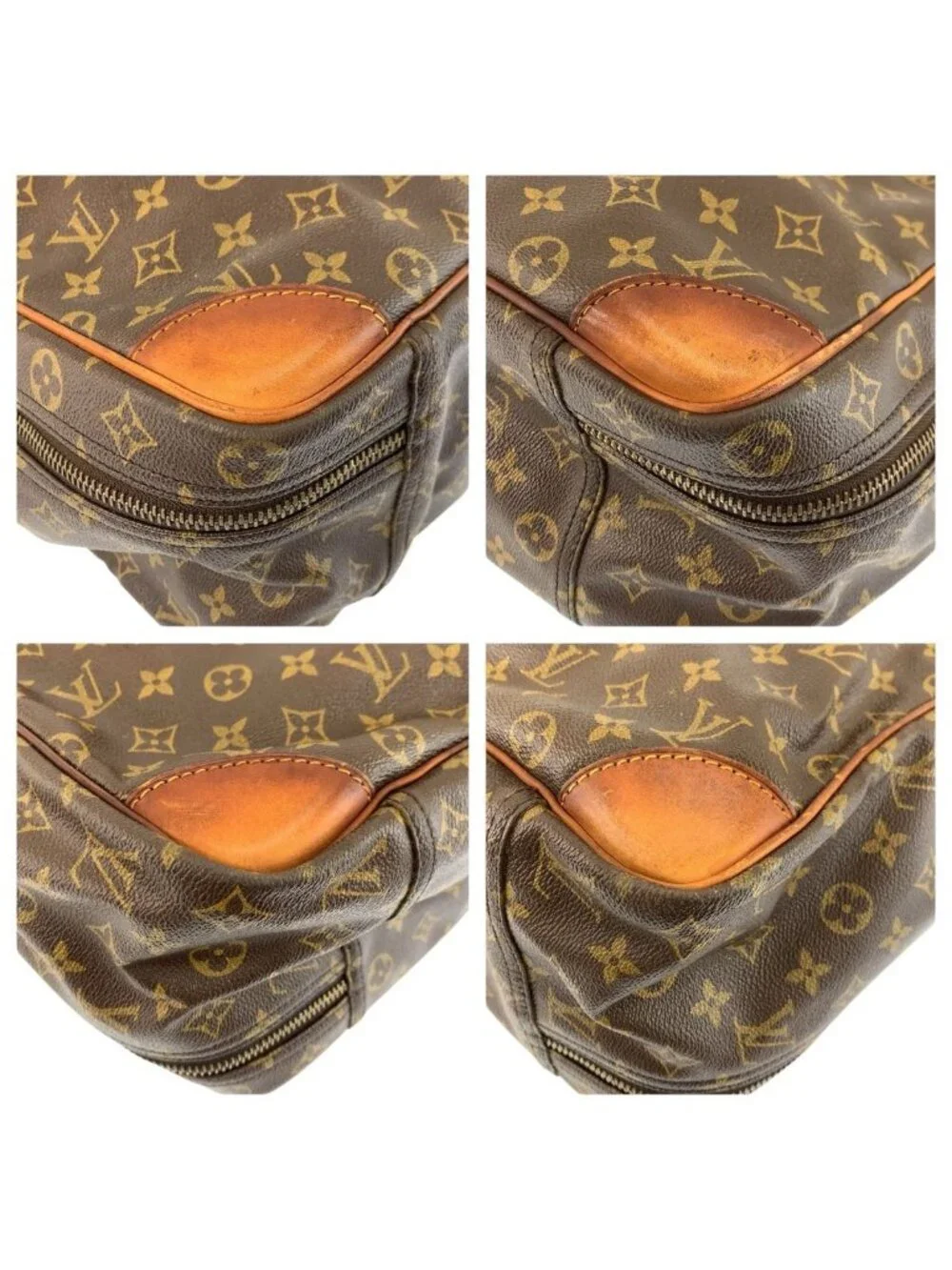 Louis Vuitton Monogram Sirius 55 Brown Gold Leather Boston